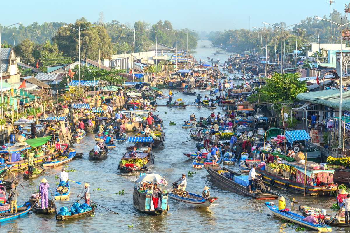 Floating Market - Mekong- Vietnam
